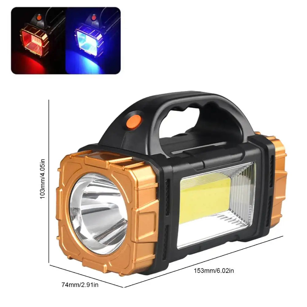 High Power LED Flashlight USB Rechargeable 1500mAh Multifunctional Portable Light Power Bank 8 Lighting Modes Camping Flashlight