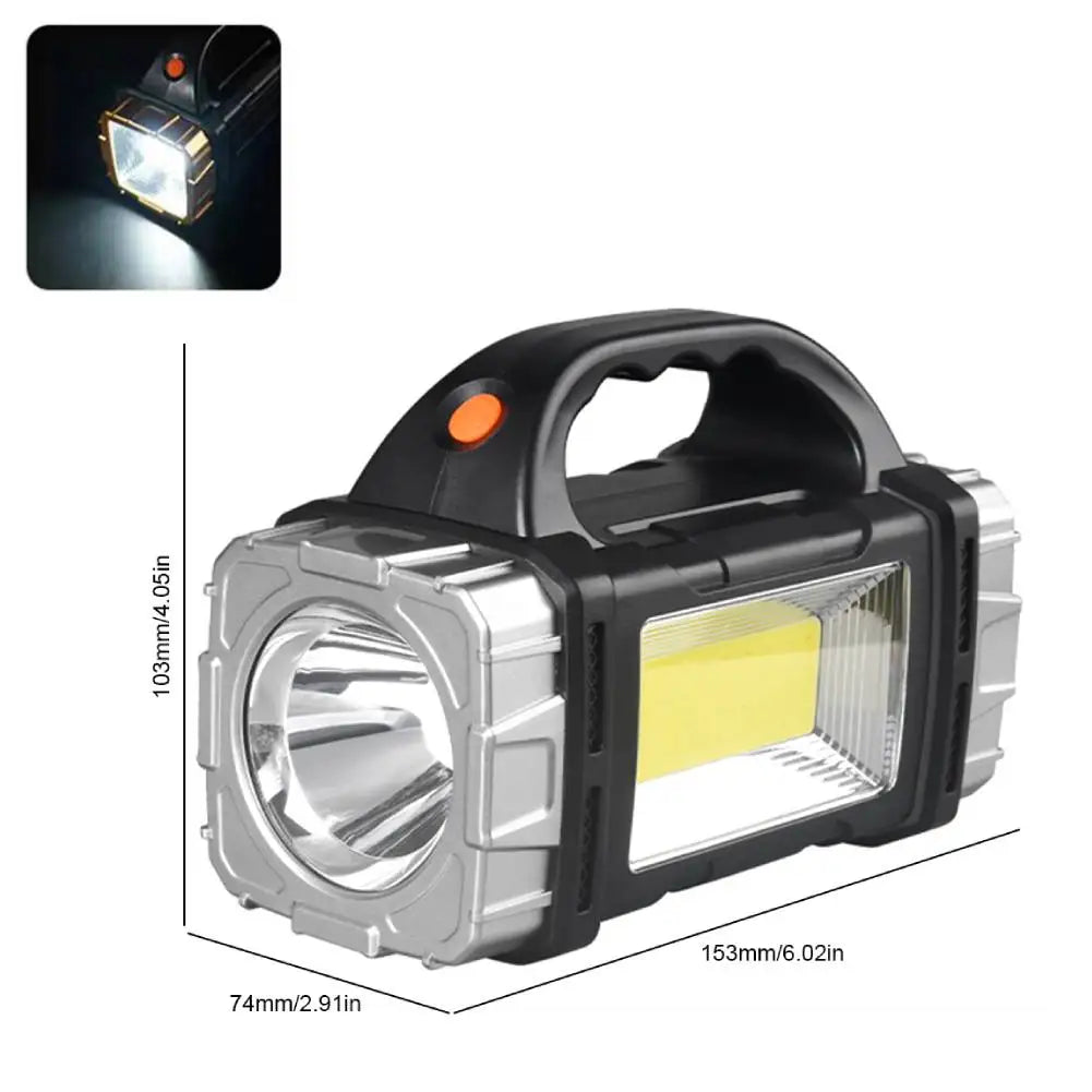 High Power LED Flashlight USB Rechargeable 1500mAh Multifunctional Portable Light Power Bank 8 Lighting Modes Camping Flashlight