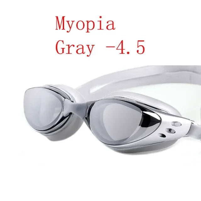 Myopia Swimming Glasses Prescription -1.0~-10 Waterproof Anti Fog Dive Goggles Adults Kids