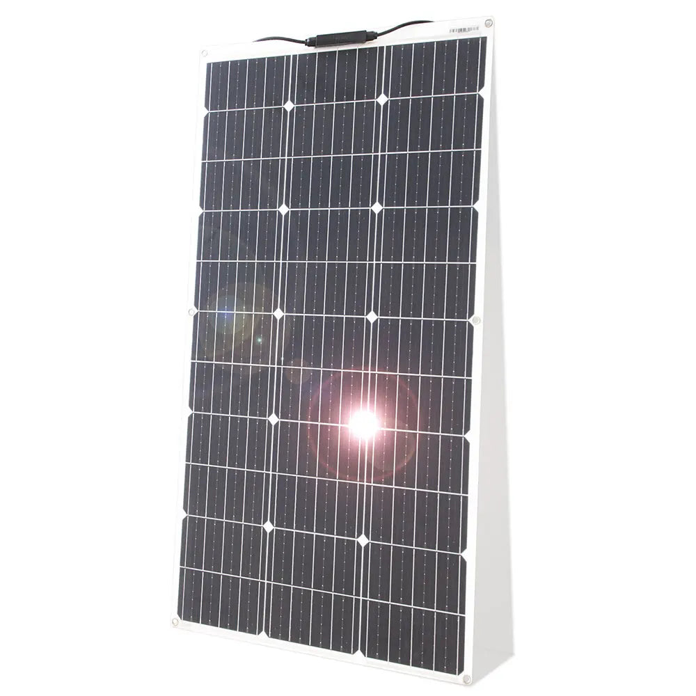 12V Flexible Solar Panel Kit 100W 200W Monocrystalline Waterproof with Controller for RV Camping Outdoor