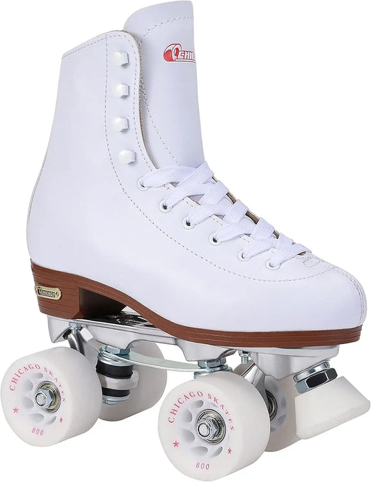 Skates Deluxe Leather Lined Rink Skate Ladies and Girls COMFORT FIT Urethane High Impact Oversized Wheels