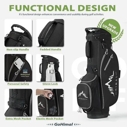 14-Way Golf Stand Bag, Golf Bag with Stand - Lightweight & Durable Golf Club Bag for Men & Women