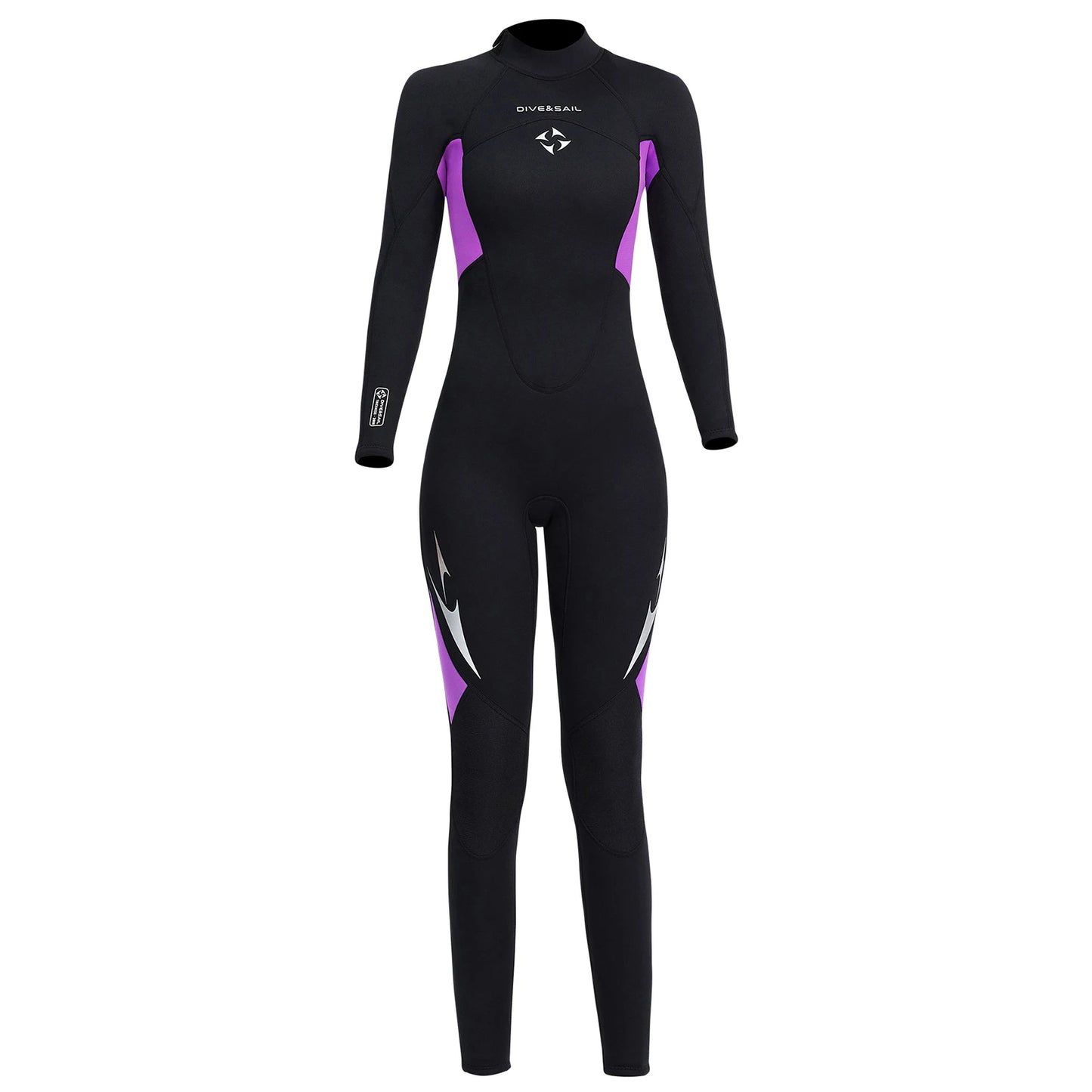 Summer Women Wetsuit Full Bodysuit 3mm Round Neck Diving Suit Stretchy Swimming Surfing Snorkeling Kayaking Sports Clothing