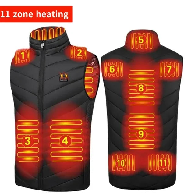 New Heated Vest Unisex Warming Heated Vest for Men Women Electric Heating Vest for Hunting Fishing (Battery No Included)