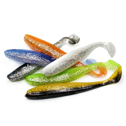 Fishing Soft Lures Wobblers Fishing Lure Silicone Bait Double Color Carp Artificial Bait 90mm 3.5g Swimbaits 6Pcs/Bag