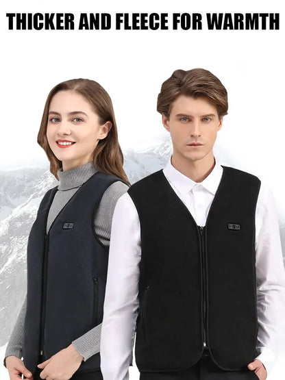 New Heated Vest Unisex Warming Heated Vest for Men Women Electric Heating Vest for Hunting Fishing (Battery No Included)