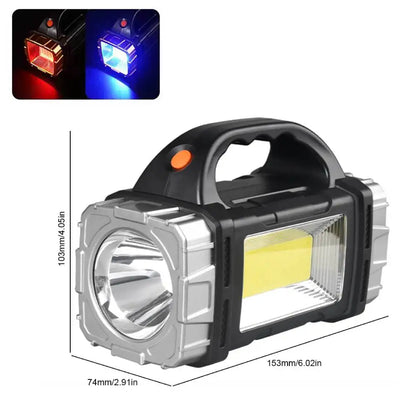 High Power LED Flashlight USB Rechargeable 1500mAh Multifunctional Portable Light Power Bank 8 Lighting Modes Camping Flashlight