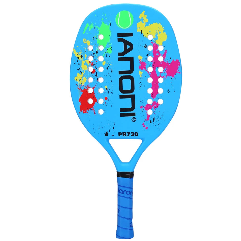 IANONI Beach Tennis Racket,Carbon Fiber Grit Face with EVA Memory Foam Core Beach Tennis Racket