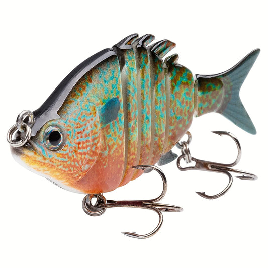 2.5"/0.34oz Hard Bluegill Swimbaits Multi Jointed Topwater Trout Bass Fishing Crank Lure For Freshwater And Saltwater