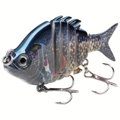 2.5"/0.34oz Hard Bluegill Swimbaits Multi Jointed Topwater Trout Bass Fishing Crank Lure For Freshwater And Saltwater