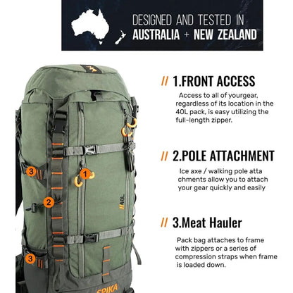 Hunting Backpacks for Men,Internal Frame Hunting Pack with Rifle Holder,40L/80L + Extendable Capacity for Bow Rifle Gun