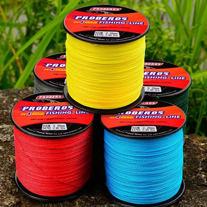 500M 4-Strand Braided PE Fishing Line,  Abrasion-Resistant, Super-Strong for Saltwater & Freshwater Angling