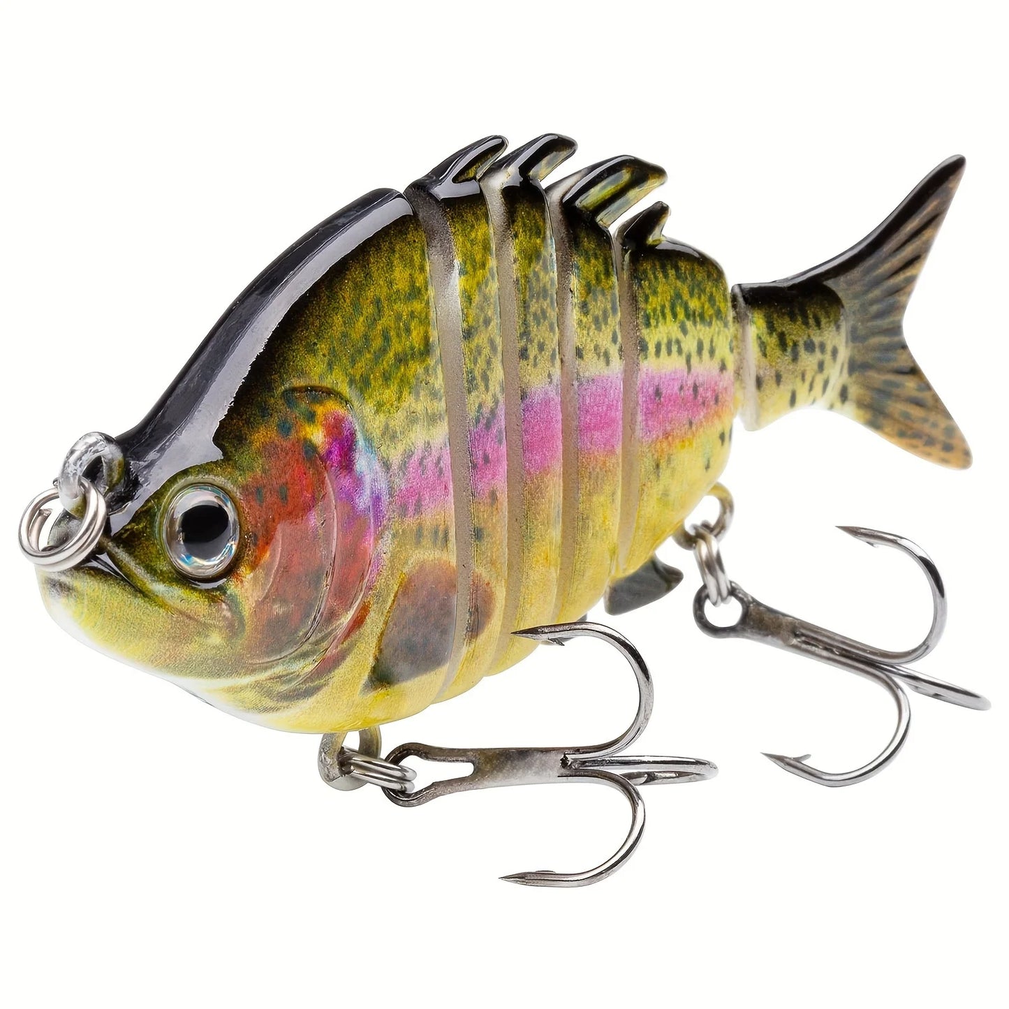 2.5"/0.34oz Hard Bluegill Swimbaits Multi Jointed Topwater Trout Bass Fishing Crank Lure For Freshwater And Saltwater