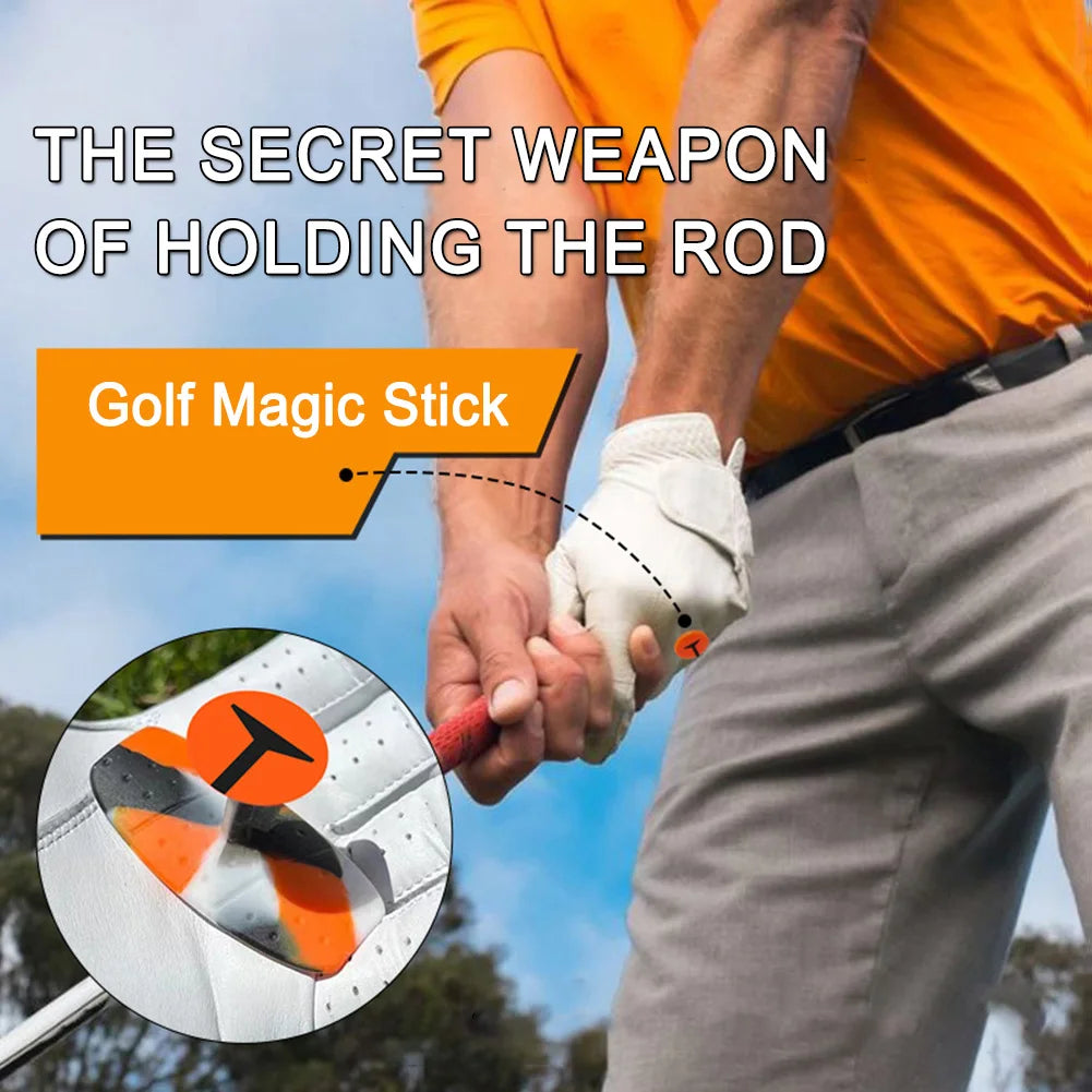 Golf Swing Trainer Reduced Grip Pressure Golf Grip Alignment Tool with 4 Markers Golf Magic Grip Sticker Golf Grip Training Aid