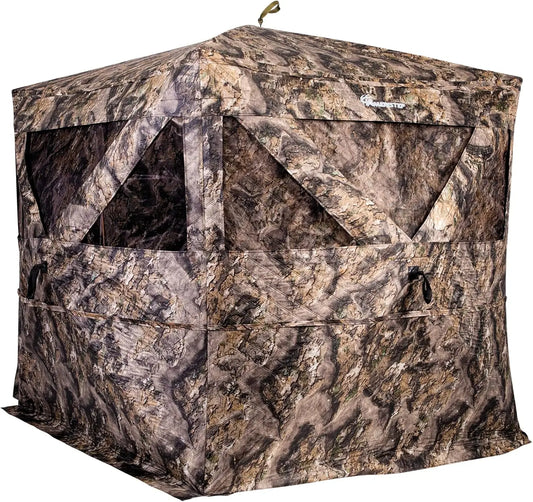 Pro Series Thermal Hub Blind | 4 Person Insulated Hunting Blind Designed for Cold Weather in Mossy Oak Elements Terra,