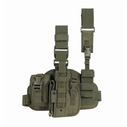 Tactical Leg Gun Holster Outdoor Multi-function Camouflage Bag Tied Leg Pistol Protective Cover Phone Pocket Hunting Gear