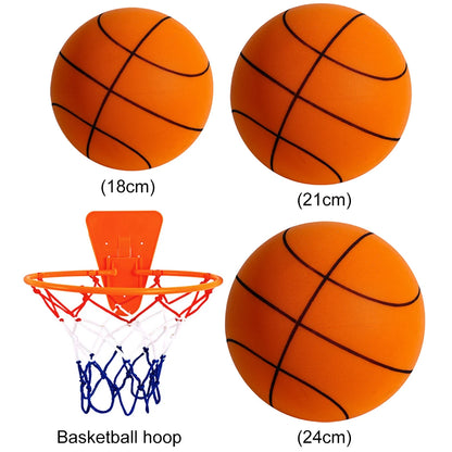 18/21/24CM Kids Bouncing Mute Basketball Squeezable Mute Bouncing Basketball Indoor Silent Ball Foam Basketball Bounce Football