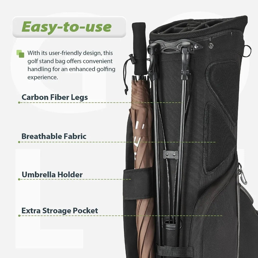 14-Way Golf Stand Bag, Golf Bag with Stand - Lightweight & Durable Golf Club Bag for Men & Women