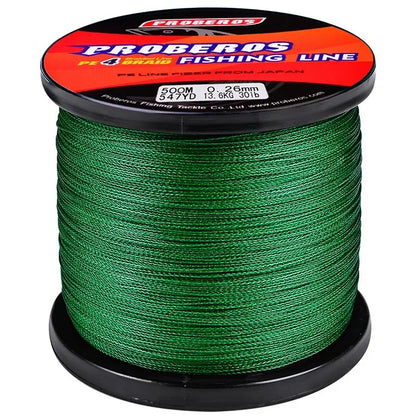 500M 4-Strand Braided PE Fishing Line,  Abrasion-Resistant, Super-Strong for Saltwater & Freshwater Angling