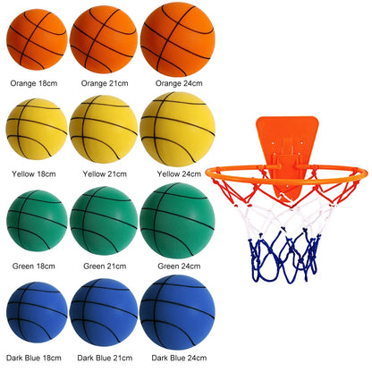 18/21/24cm Quiet Ball Size 3/5/7 Silent Basketball Dribbling Training Basketball Bouncing for Kids Birthday Gifts