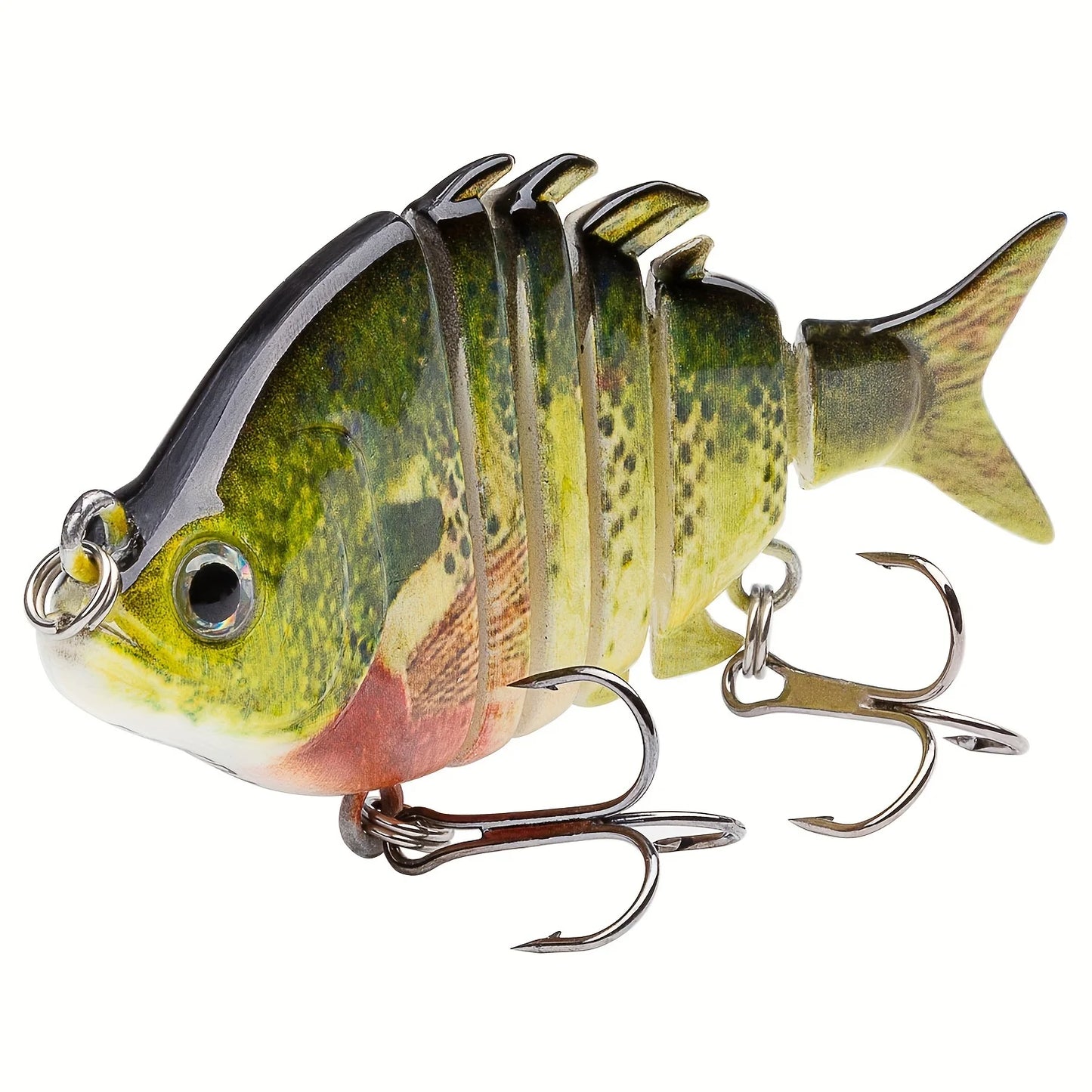 2.5"/0.34oz Hard Bluegill Swimbaits Multi Jointed Topwater Trout Bass Fishing Crank Lure For Freshwater And Saltwater