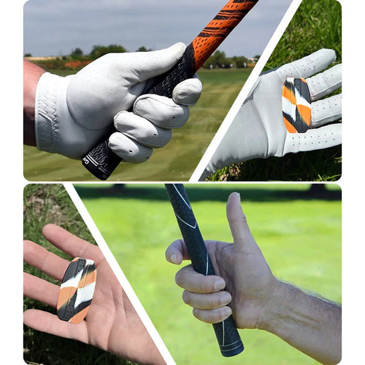 Golf Swing Trainer Reduced Grip Pressure Golf Grip Alignment Tool with 4 Markers Golf Magic Grip Sticker Golf Grip Training Aid