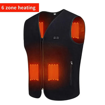 New Heated Vest Unisex Warming Heated Vest for Men Women Electric Heating Vest for Hunting Fishing (Battery No Included)