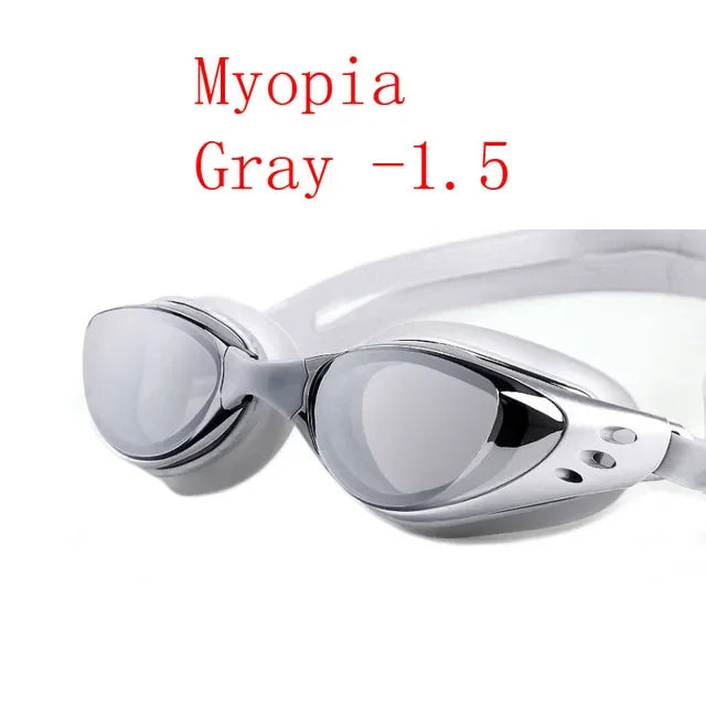 Myopia Swimming Glasses Prescription -1.0~-10 Waterproof Anti Fog Dive Goggles Adults Kids