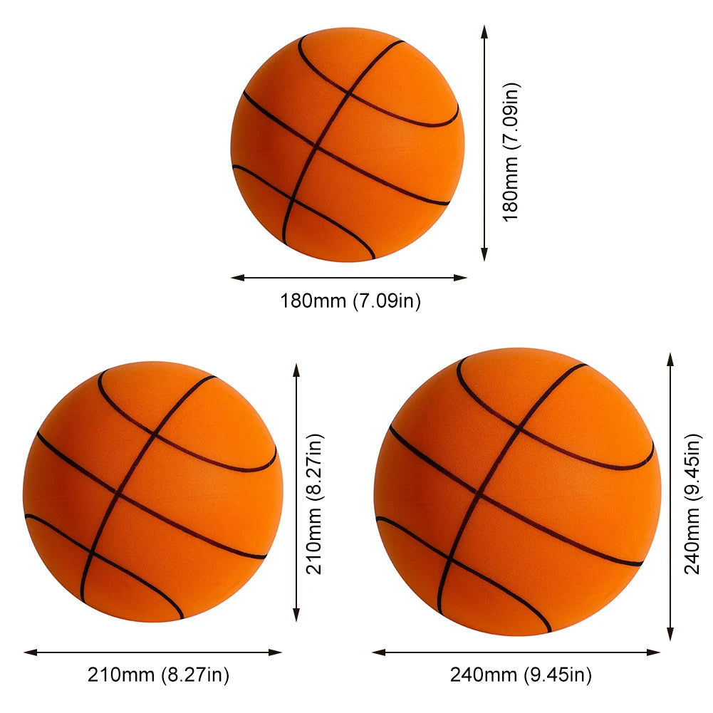 18/21/24cm Quiet Ball Size 3/5/7 Silent Basketball Dribbling Training Basketball Bouncing for Kids Birthday Gifts