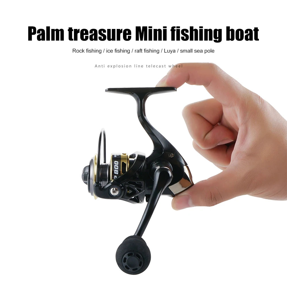 Fishing Spinning Reel Metal Line Cup Spool Lure Sea Fishing Wheel Tackle High Speed Gear Ratio 5.2:1 Mini Spinning Reel